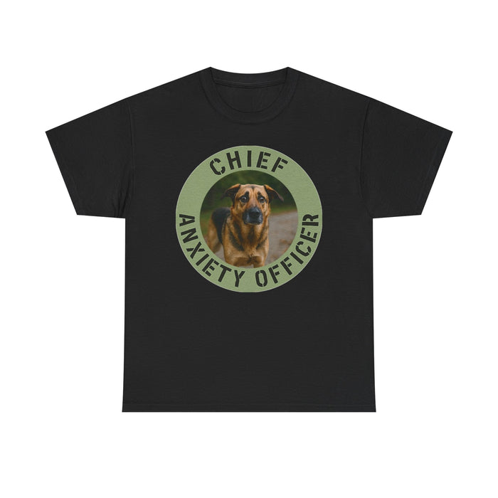 Chief Anxiety Officer Tee — Funny Dog Graphic T‑Shirt