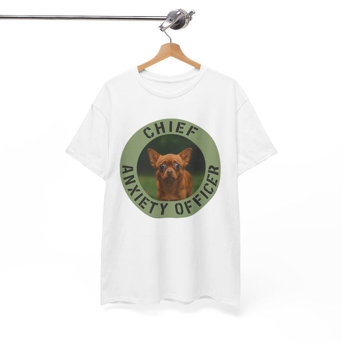 T‑Shirt — "Chief Anxiety Officer" Dog Graphic Tee