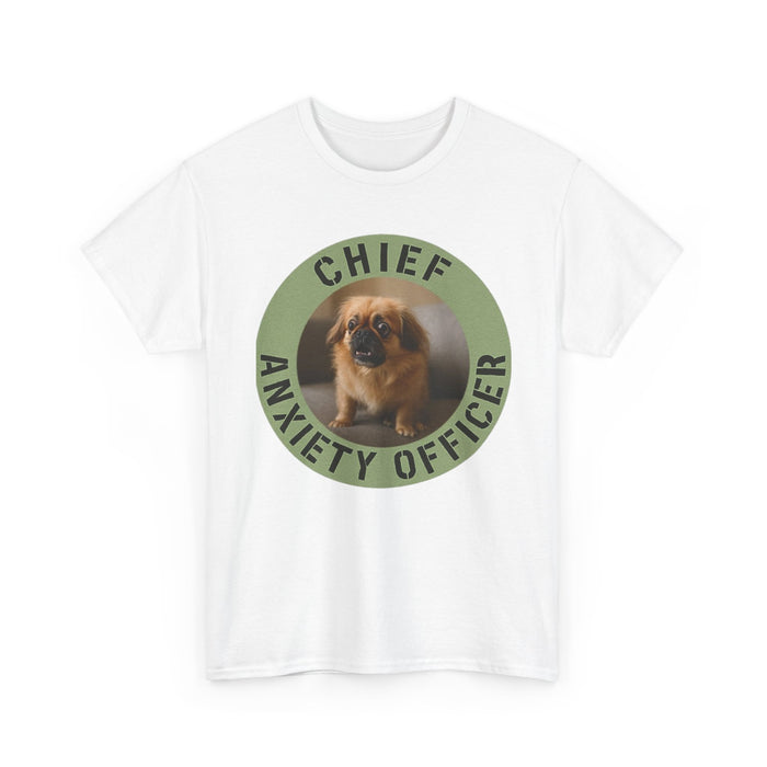 Chief Anxiety Officer Tee — Funny Pekingese Dog Graphic T-Shirt
