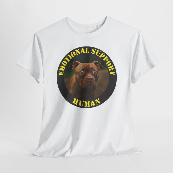 Emotional Support Human T-Shirt — Cute Dog Badge Tee