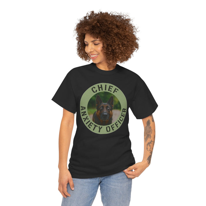 Chief Anxiety Officer T-Shirt — Funny Dog Graphic Tee for Pet Lovers