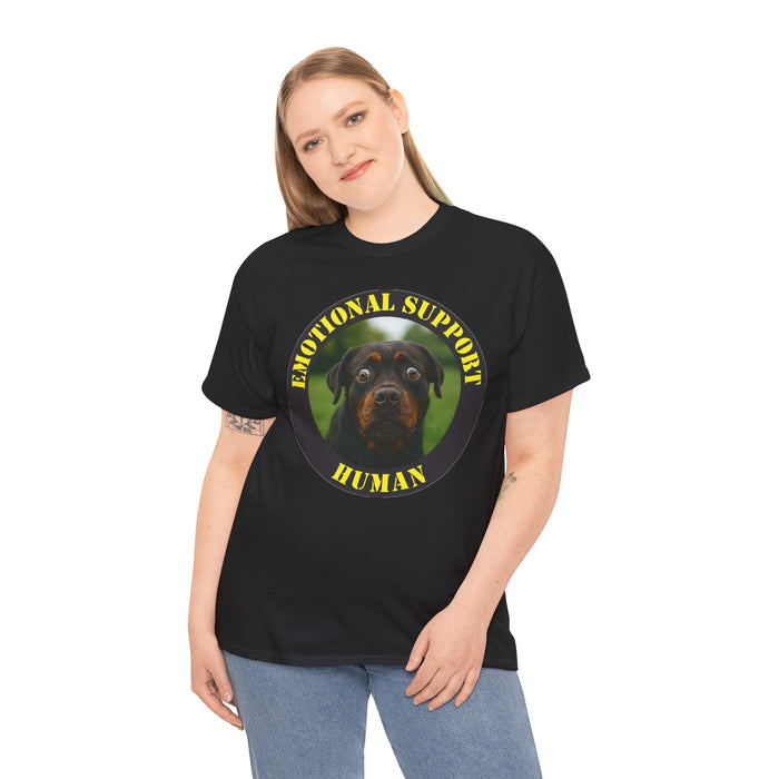 Emotional Support Human T-Shirt — Cute Rottweiler Pet Lover Tee