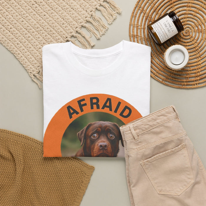 Rottweiler Afraid But Trying T-Shirt — Cute Rottweiler Motivational Dog Tee