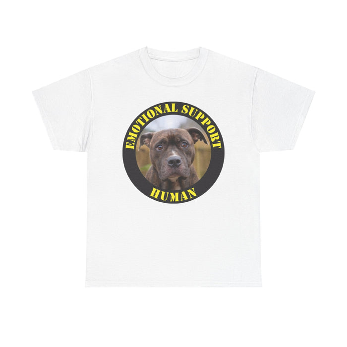 Pit bull Emotional Support Human T-Shirt – Cute Dog Photo Tee