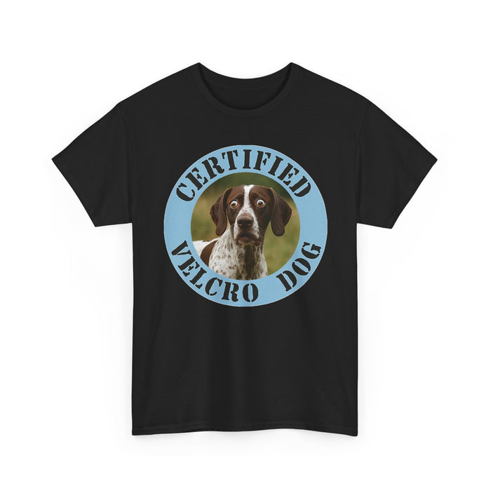 Pointer Certified Velcro Dog T‑Shirt – Funny Dog Owner Tee