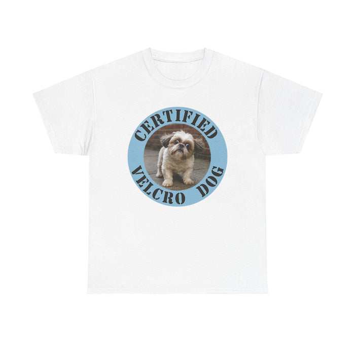 Certified Velcro Dog T‑Shirt — Funny Shih Tzu Pet Lover Tee