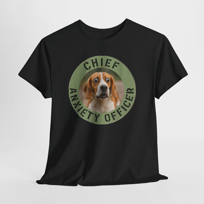 T-Shirt — "Chief Anxiety Officer" Dog Graphic Tee