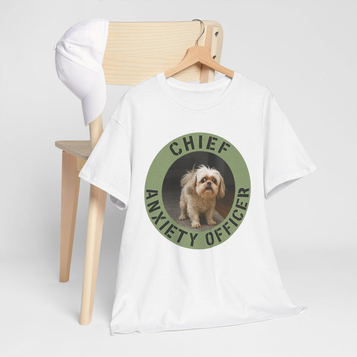 Chief Anxiety Officer T-Shirt — Cute Dog Humor Tee