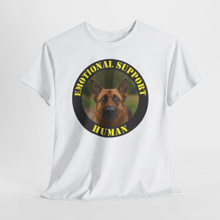 Emotional Support Human T‑Shirt — German Shepherd Therapy Dog Tee