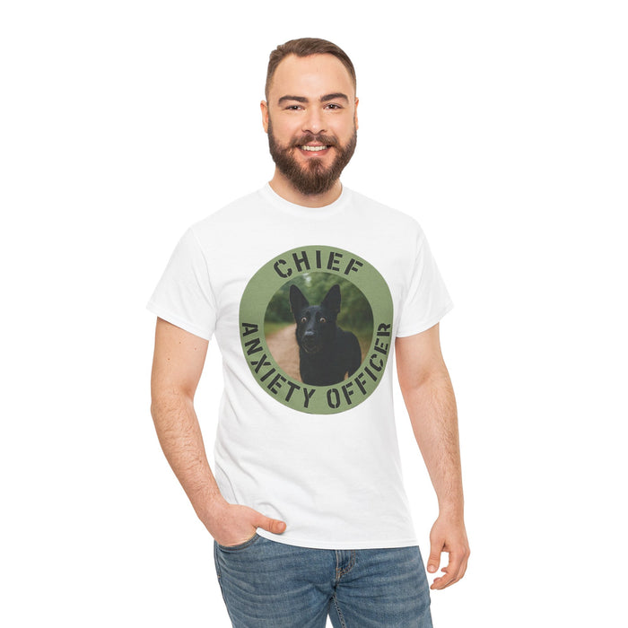 Chief Anxiety Officer Tee — Funny Dog Graphic T-Shirt