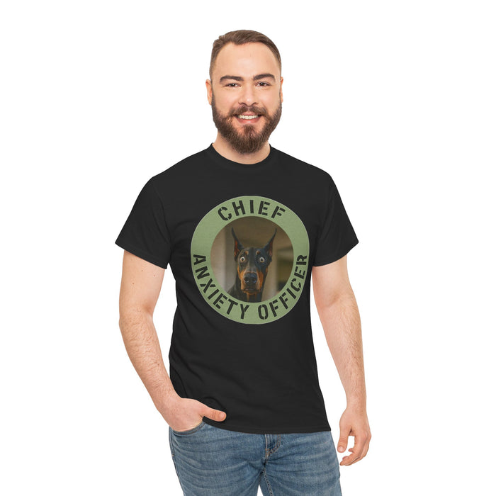 Chief Anxiety Officer T-Shirt — Funny Dog Graphic Tee for Pet Lovers