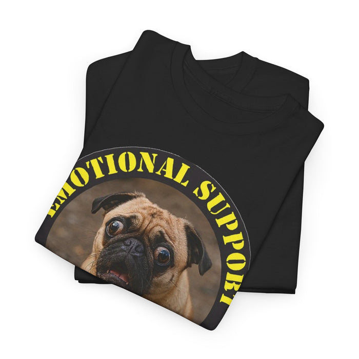 Emotional Support Human T-Shirt – Pug Graphic Tee, Funny Dog Lover Gift