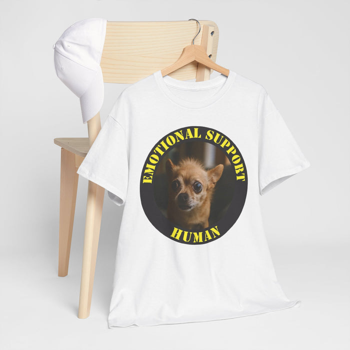 Emotional Support Human T-Shirt — Funny Chihuahua Rescue Tee