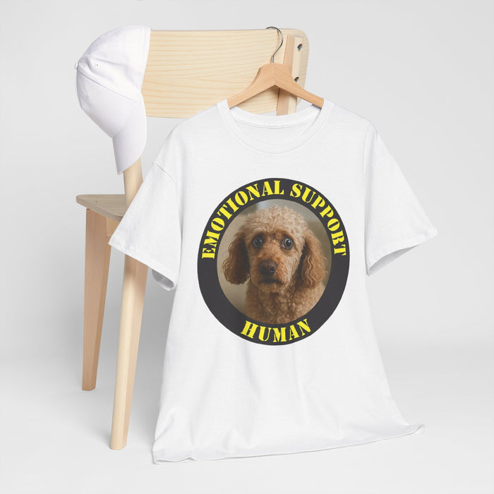 Emotional Support Human T‑Shirt — Cute Poodle Pet Lover Tee