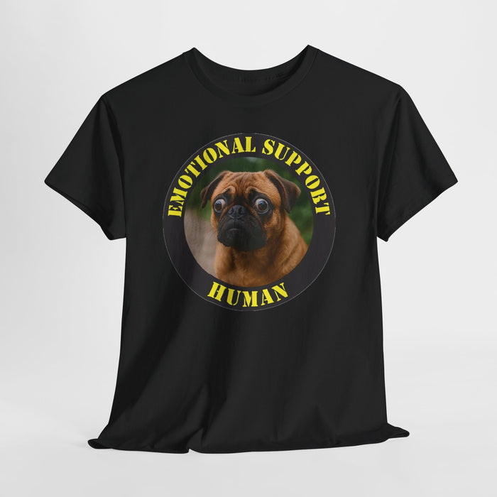 Emotional Support Human T-Shirt — Cute Pug Graphic Tee