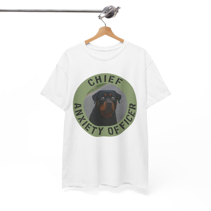Chief Anxiety Officer T-Shirt – Funny Rottweiler Dog Tee
