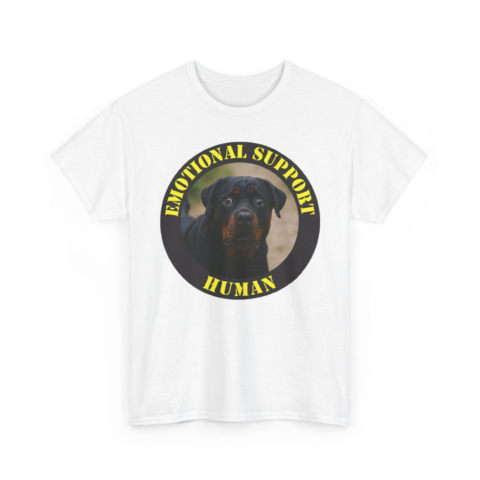 Emotional Support Human T‑Shirt – Rottweiler Pet Lover Tee
