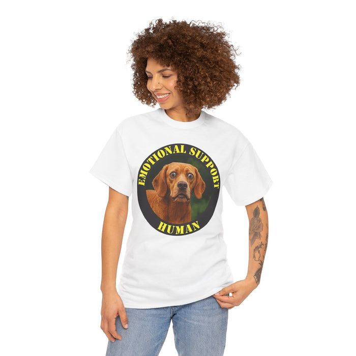 Emotional Support Human T-Shirt — Dog Portrait Graphic Tee, Funny Pet Lover Gift