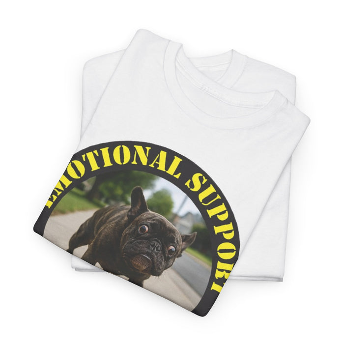 Emotional Support Human T‑Shirt – Funny Pet Rescue Tee with French Bulldog Photo