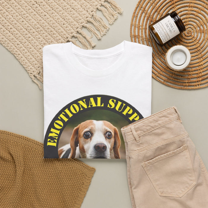 Emotional Support Human T‑Shirt — Funny Dog Photo Tee for Pet Lovers