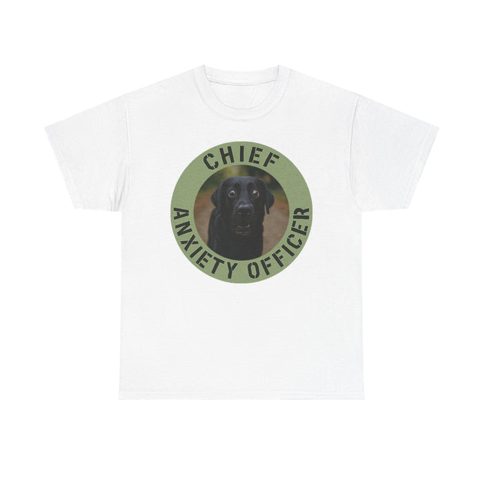 Chief Anxiety Officer T-Shirt — Funny Dog Graphic Tee for Pet Lovers