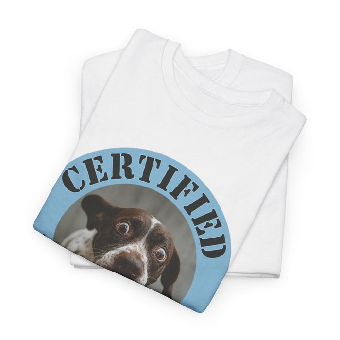Certified Velcro Dog T‑Shirt — Funny Dog Lover Tee