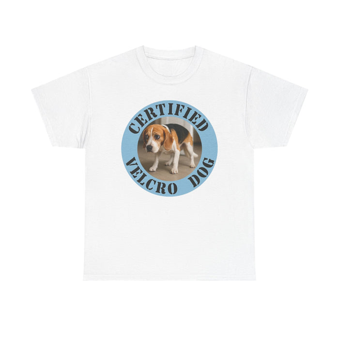 Certified Velcro Dog T‑Shirt — Funny Beagle Pet Lover Tee