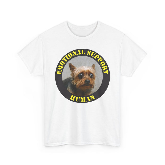 Emotional Support Human T-Shirt – Cute Yorkie Pet Shirt for Dog Lovers