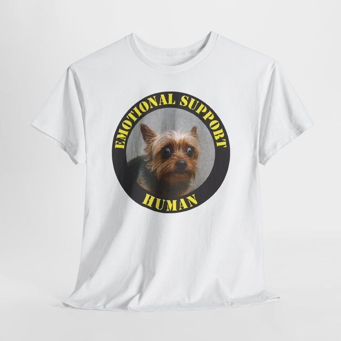 Emotional Support Human T-Shirt – Cute Yorkie Pet Shirt for Dog Lovers