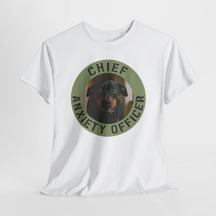 Chief Anxiety Officer T‑Shirt — Funny Dog Graphic Tee