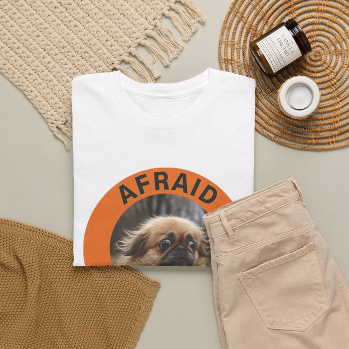 Afraid But Trying Tee — Cute Anxious Pekingese Graphic Shirt