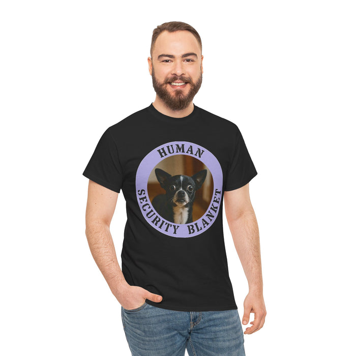 Dog Lover T-Shirt — "Human Security Blanket" Cute Chihuahua Graphic Tee