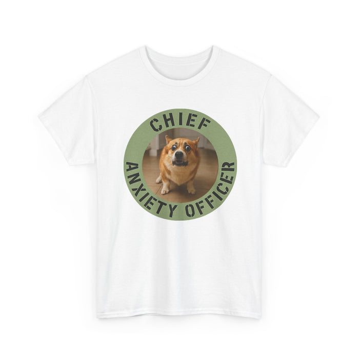 Chief Anxiety Officer T-Shirt – Funny Dog Meme Tee