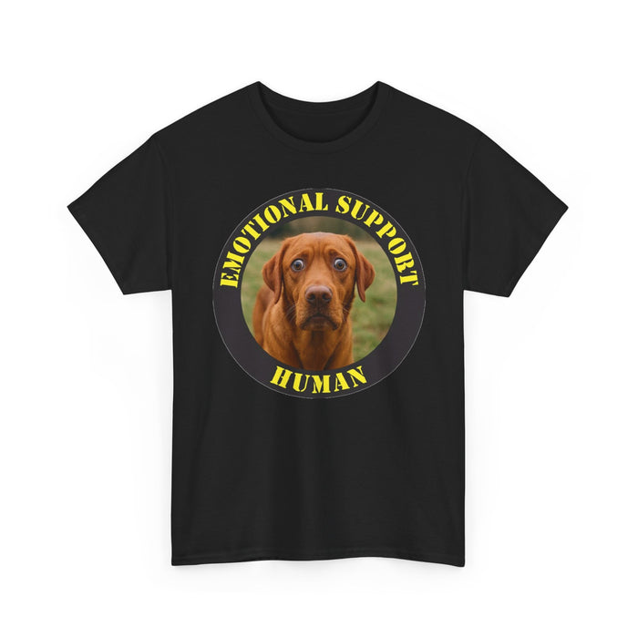 Emotional Support Human Tee – Funny Dog Photo Graphic T-Shirt