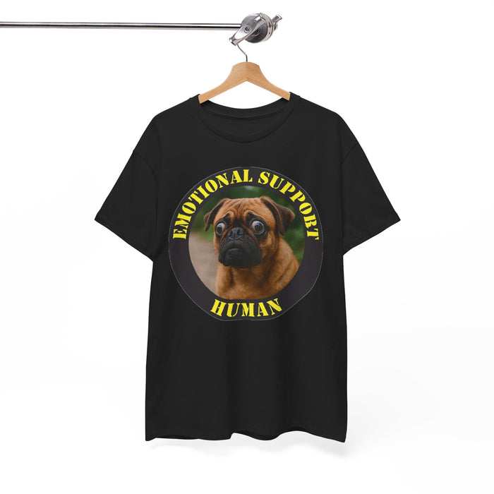 Emotional Support Human T-Shirt — Cute Pug Graphic Tee