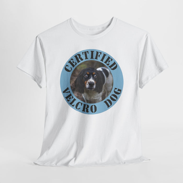 Spaniel Certified Velcro Dog T‑Shirt – Funny Dog Lover Tee