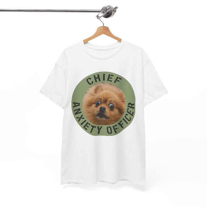 Chief Anxiety Officer Tee — Funny Pomeranian Graphic T-Shirt