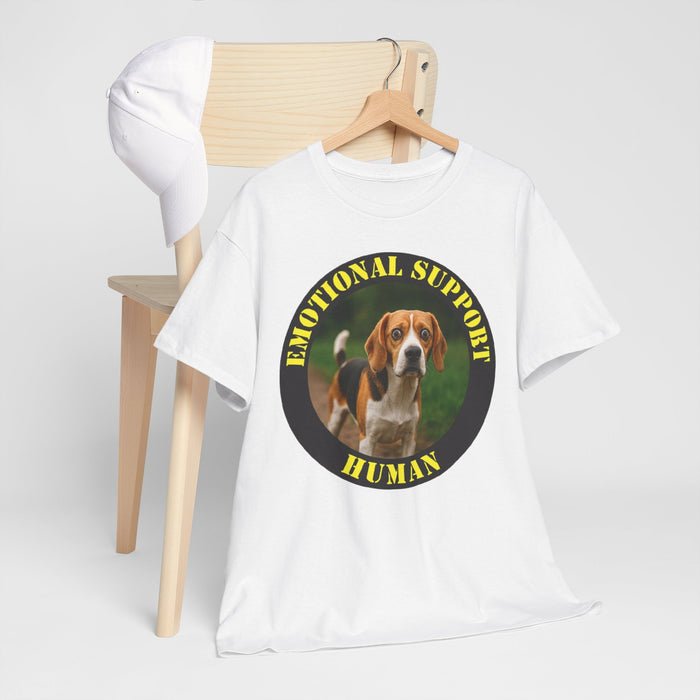 Emotional Support Human T-Shirt — Beagle Design