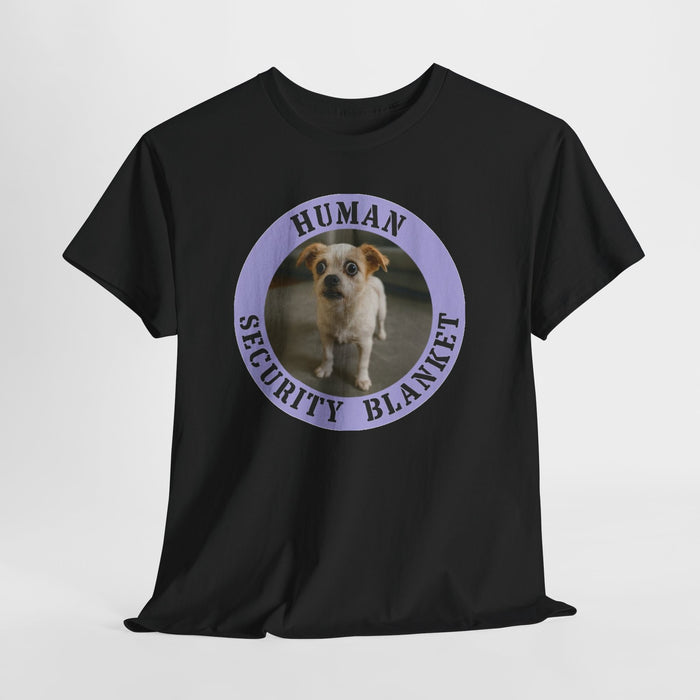 Human Security Blanket T-Shirt — Cute Dog Graphic Tee