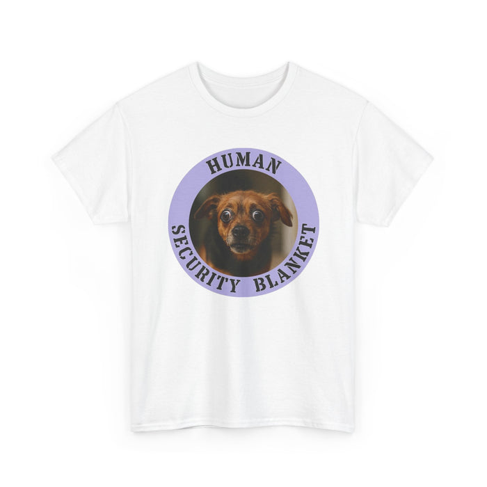 Dog Lover T-Shirt — "Human Security Blanket" Cute Dachshund Graphic Tee