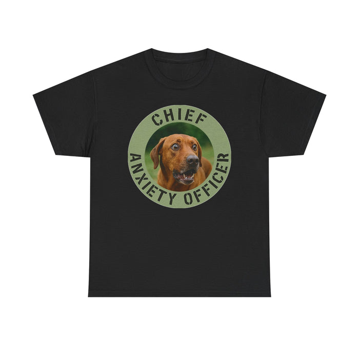 Chief Anxiety Officer Dog T‑Shirt — Funny Pet Lover Tee