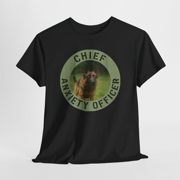T-Shirt — "Chief Anxiety Officer" Dog Graphic Tee