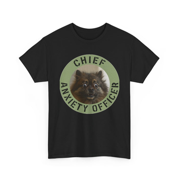 Chief Anxiety Officer Tee — Funny Dog Graphic T-Shirt