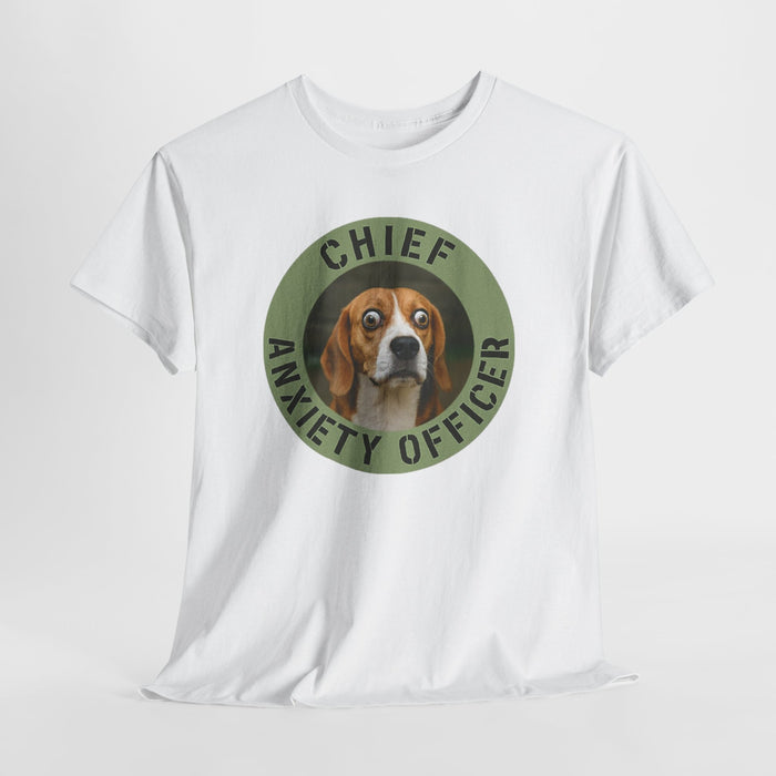 Chief Anxiety Officer Dog T-Shirt — Funny Beagle Pet Lover Tee