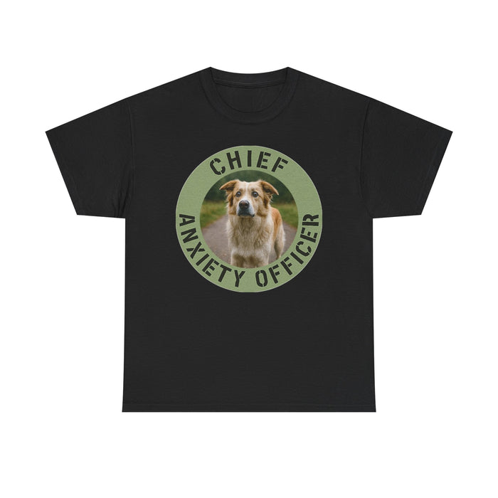 Chief Anxiety Officer T-Shirt — Funny Dog Graphic Tee for Dog Lovers