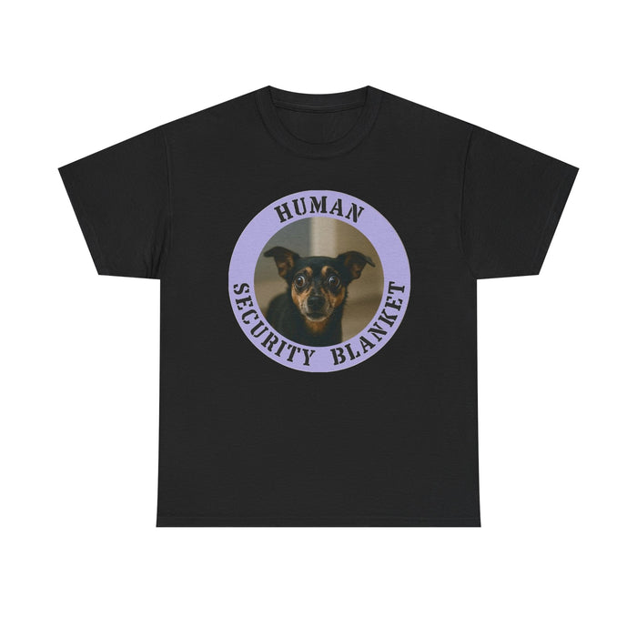 Dog Lover T‑Shirt — "Human Security Blanket" Cute Pet Photo Tee