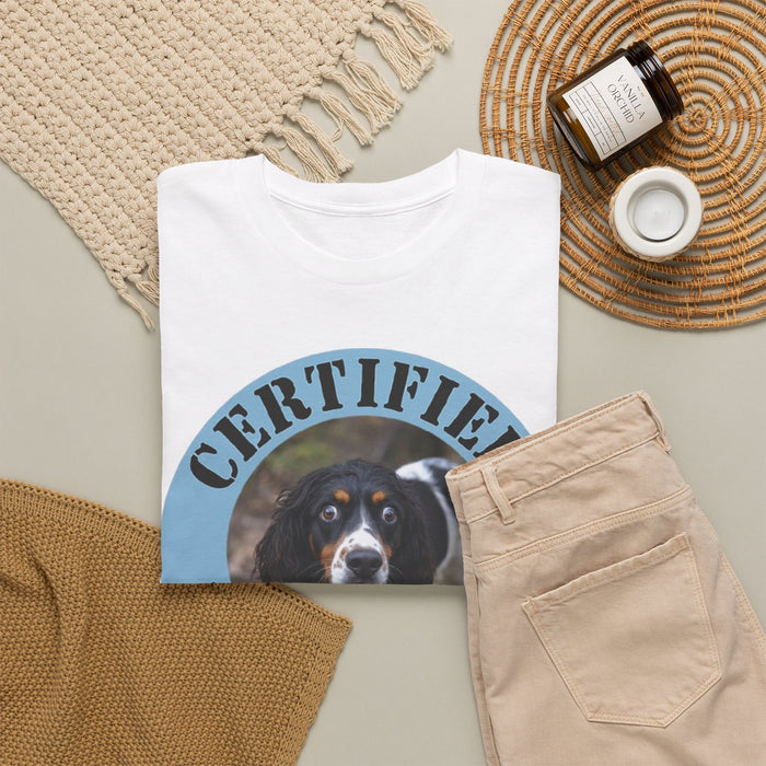 Spaniel Certified Velcro Dog T‑Shirt – Funny Dog Lover Tee