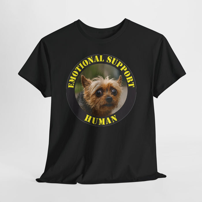 Emotional Support Human T-Shirt — Cute Yorkie Pet Therapy Tee