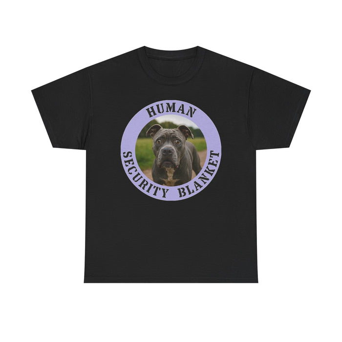 Pit Bull Dog "Human Security Blanket" Tee — Funny Rescue Pet Gift