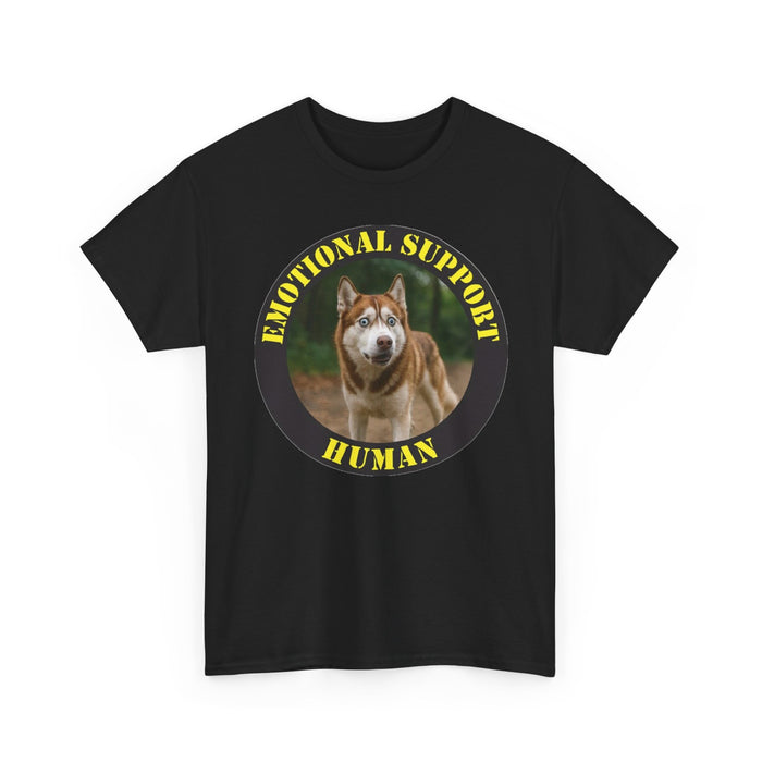 Emotional Support Human T-Shirt — Husky Pet Lover Tee
